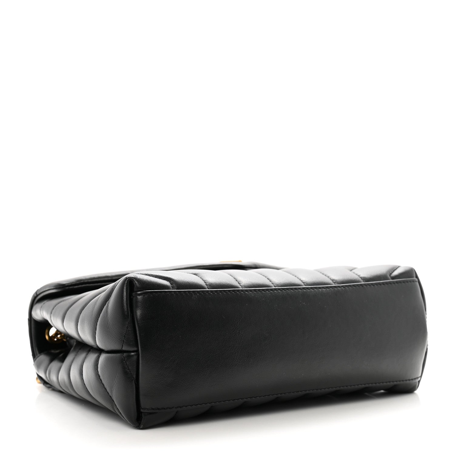 Saint Laurent Calfskin Y Quilted Monogram Small Loulou Chain Satchel Black 4 of 11