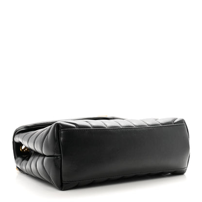Saint Laurent Calfskin Y Quilted Monogram Small Loulou Chain Satchel Black 4 of 11
