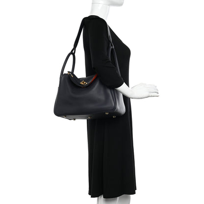 Hermes Swift Verso Lindy 30 Bleu Indigo Orange Poppy 2 of 16