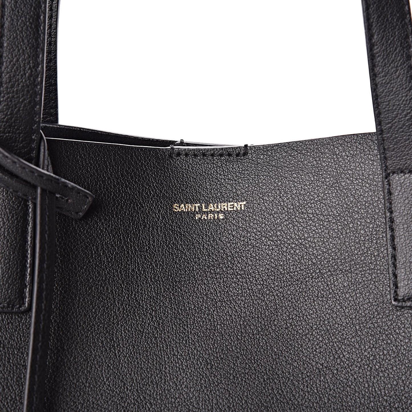 Calfskin Large Shopping Tote Black