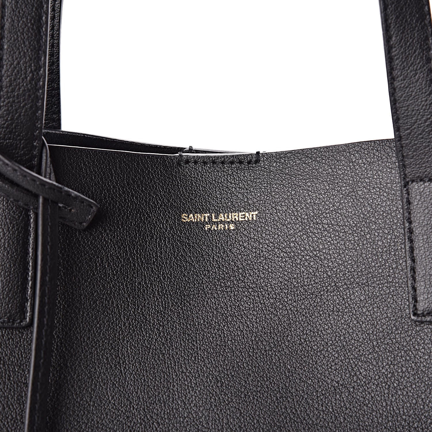 Saint Laurent Calfskin Large Shopping Tote Black 8 of 11