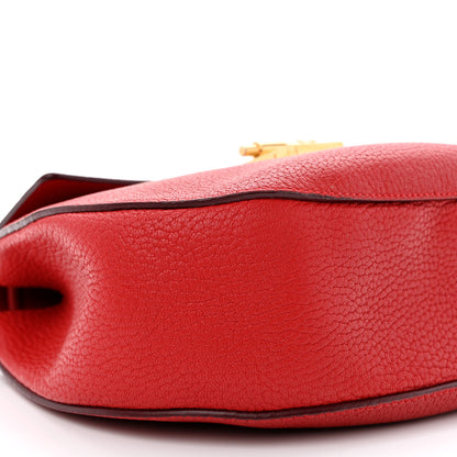 Chloe Grained Lambskin Drew Shoulder Bag Plaid Red 9 of 14