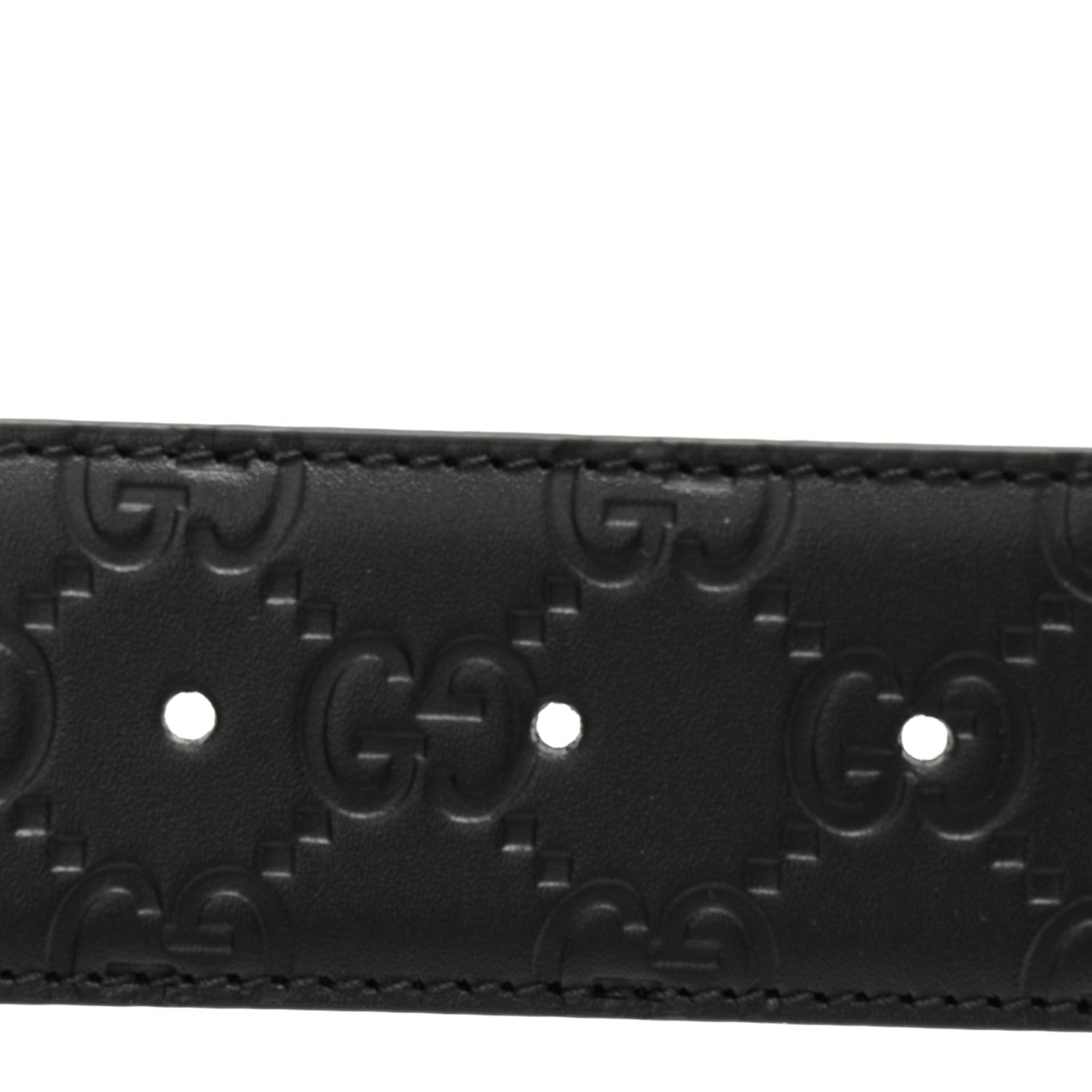 Gucci Guccissima Signature Interlocking G 105 42 Belt Black 4 of 6
