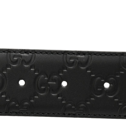 Gucci Guccissima Signature Interlocking G 105 42 Belt Black 4 of 6