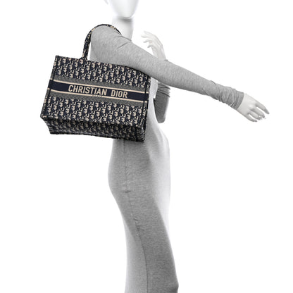 Christian Dior Oblique Medium Book Tote Blue Multicolor 2 of 13
