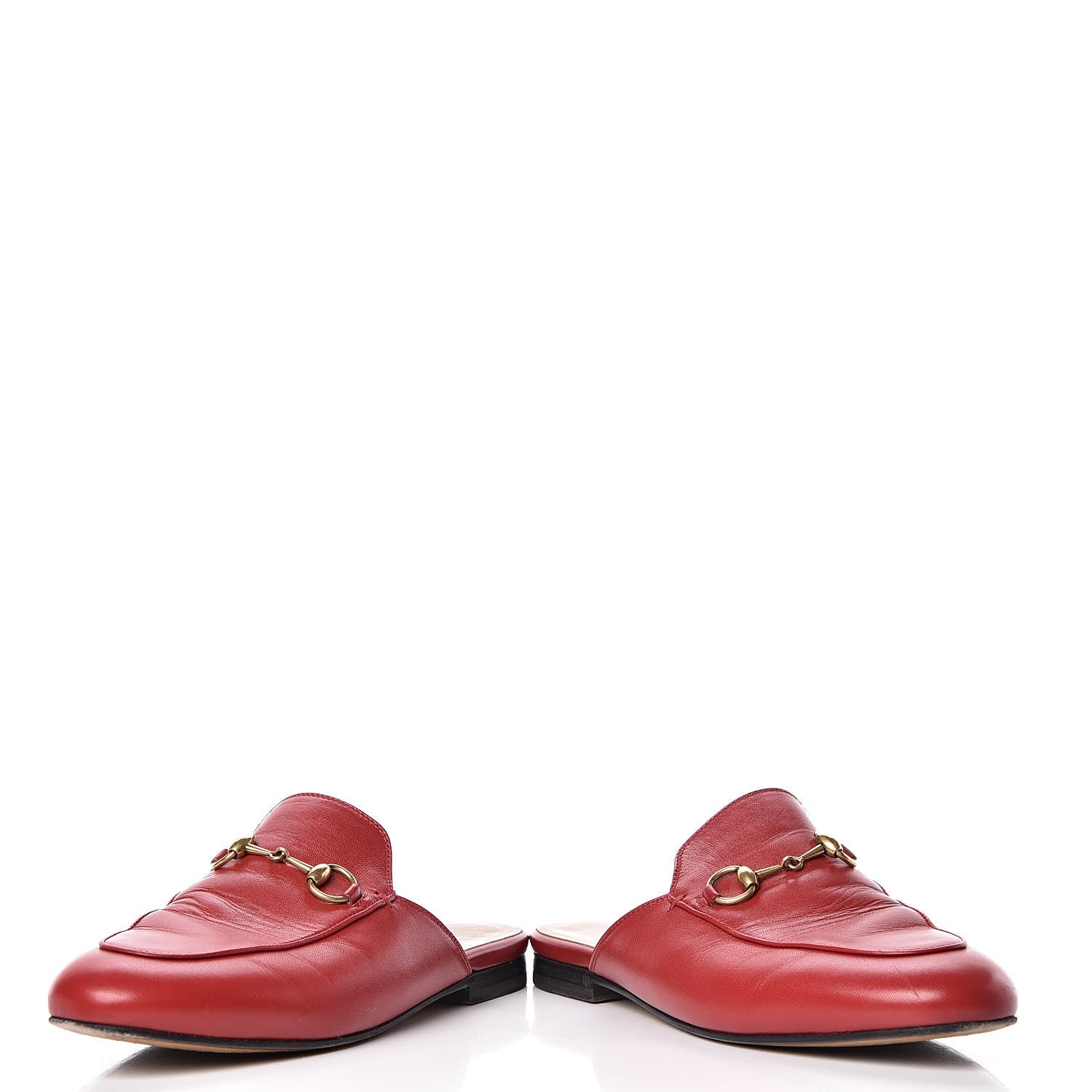 Gucci Malaga Kid Womens Princetown Slippers 37.5 Hibiscus Red 6 of 17