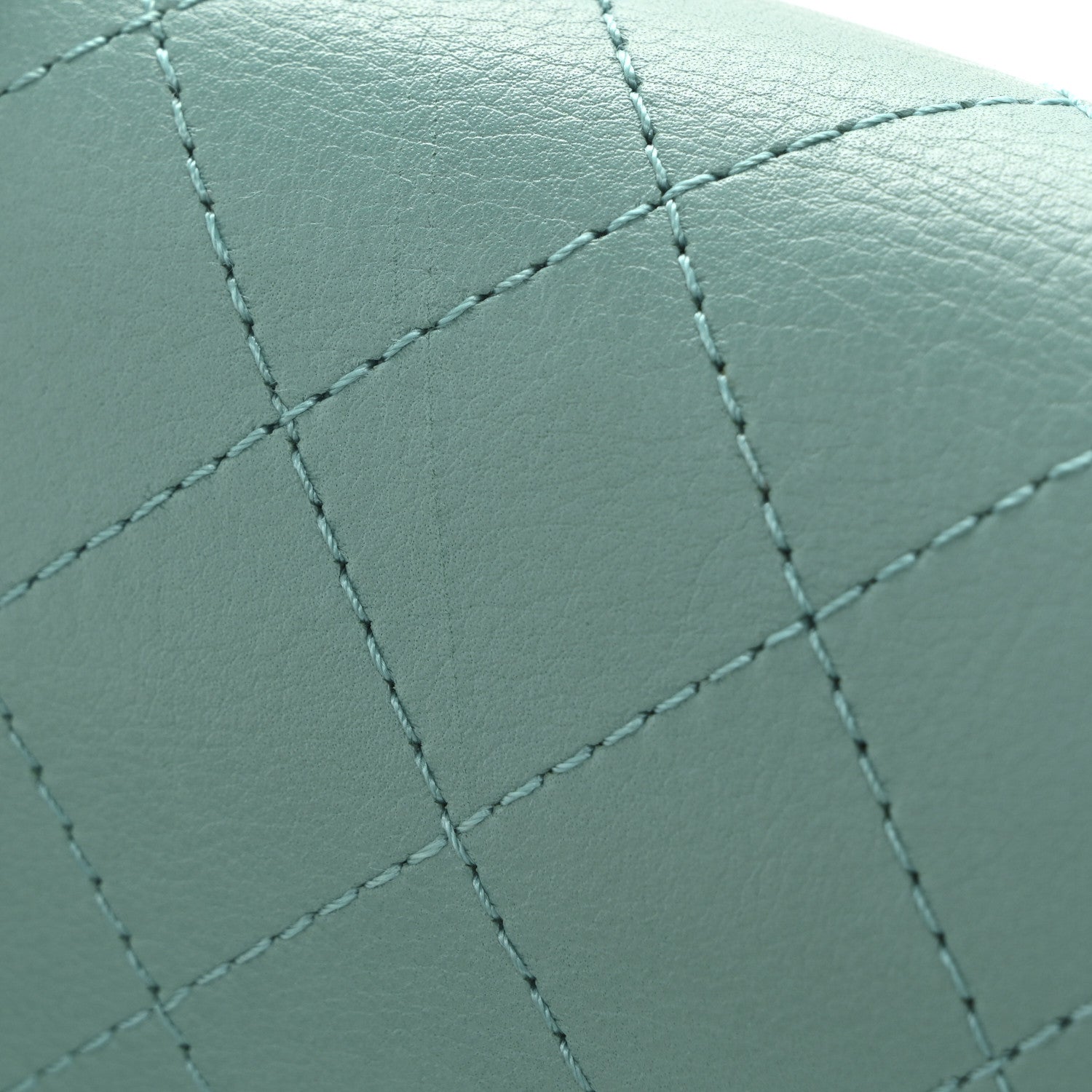 Chanel Calfskin Stitched Small Covered CC Flap Bag Green 13 of 14