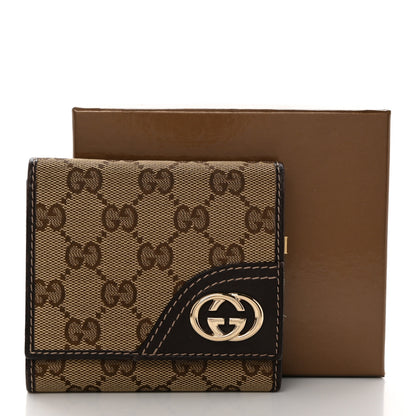 Gucci Monogram Britt Tri Fold Wallet Dark Brown 8 of 8