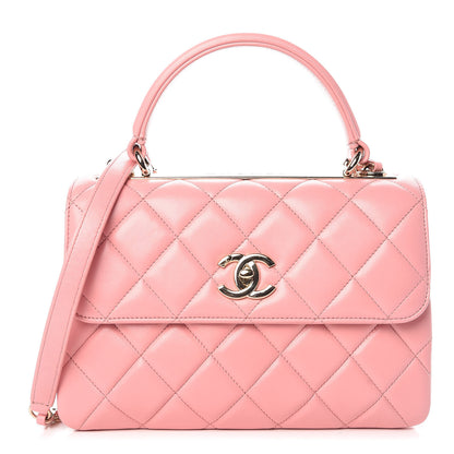 Chanel Lambskin Quilted Small Trendy CC Flap Dual Handle Bag Pink 1 of 10
