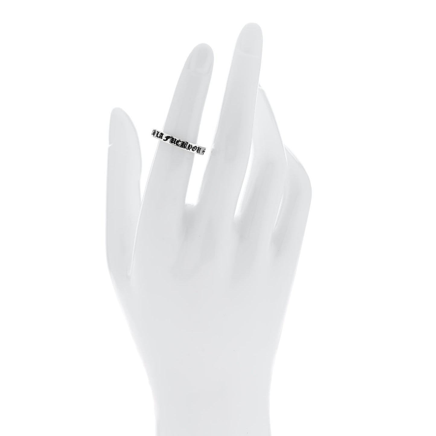 Sterling Silver LA Fck You Spacer Ring 49 5