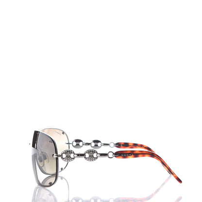 Gucci Crystal Marina Chain Shield Sunglasses GG4231S Tortoise 3 of 8