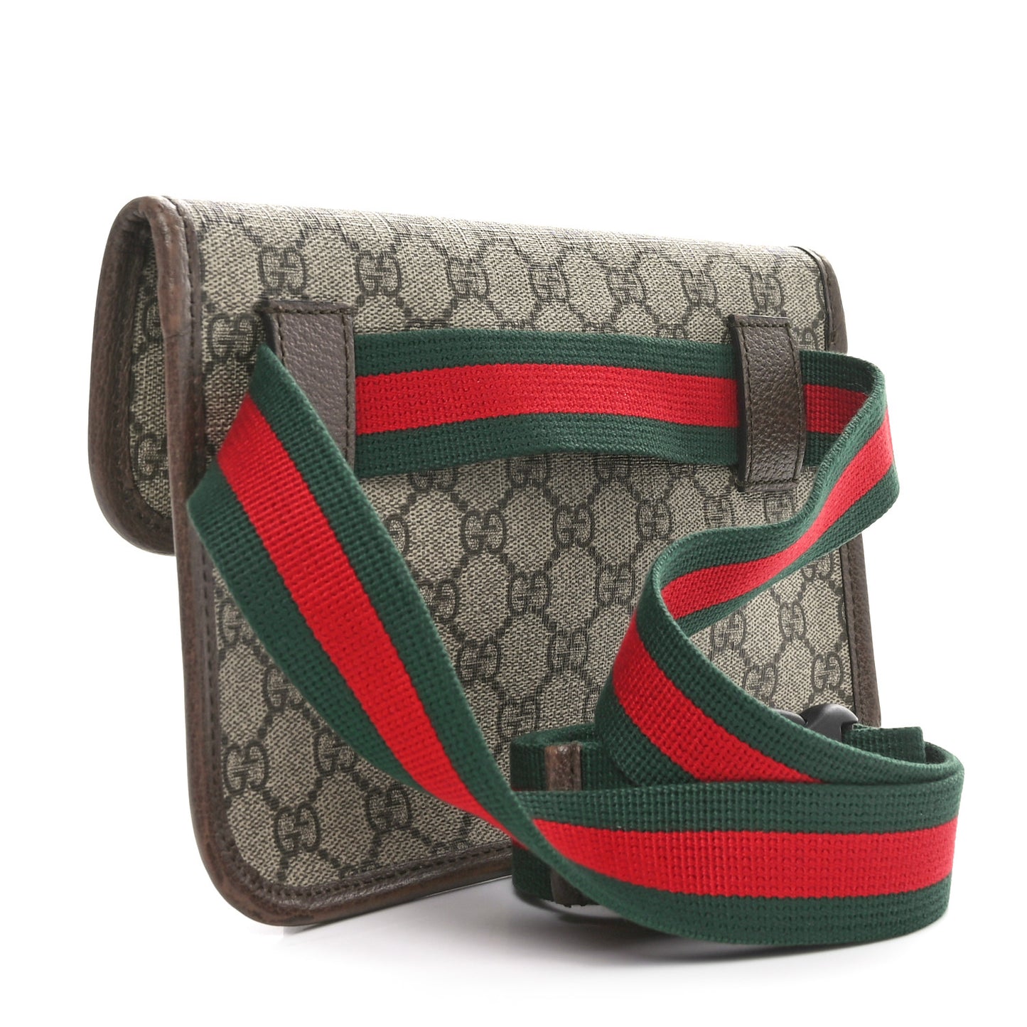 GG Supreme Monogram Neo Vintage Web Belt Bag Brown
