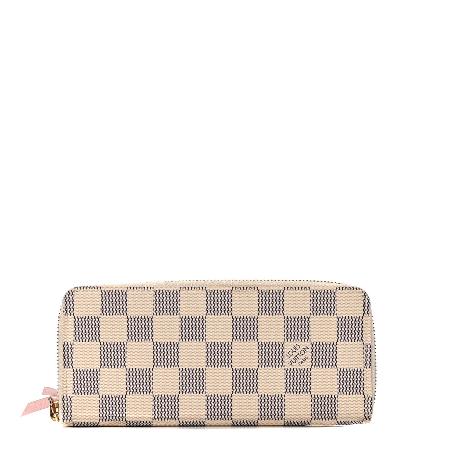 Louis Vuitton Damier Azur Clemence Wallet Rose Ballerine 1 of 4