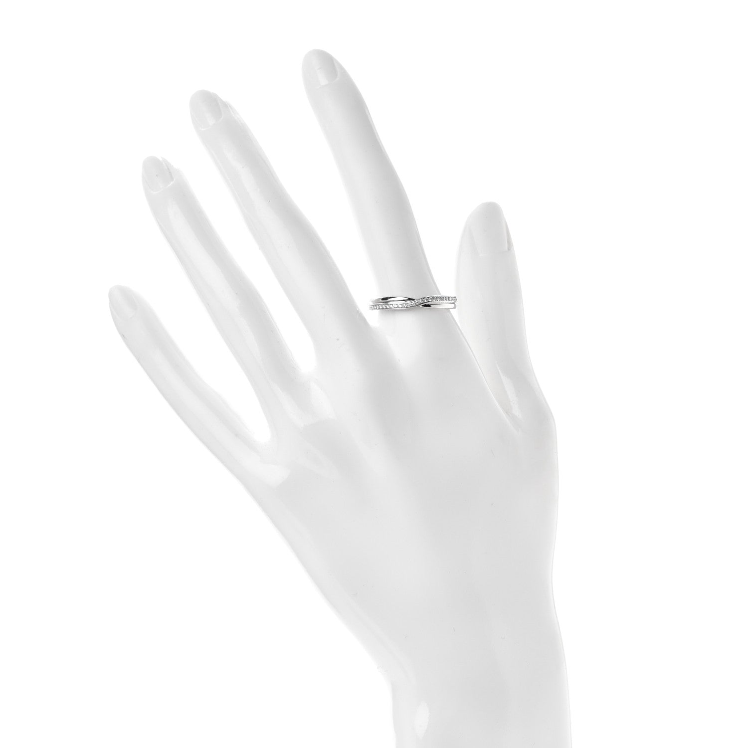 Harry Winston Platinum Diamond Tryst Single Row Wedding Band Ring 56 7.5 2 of 6