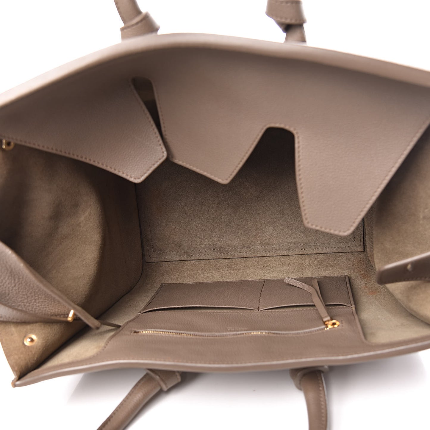 Crisped Calfskin Medium Tie Knot Tote Taupe