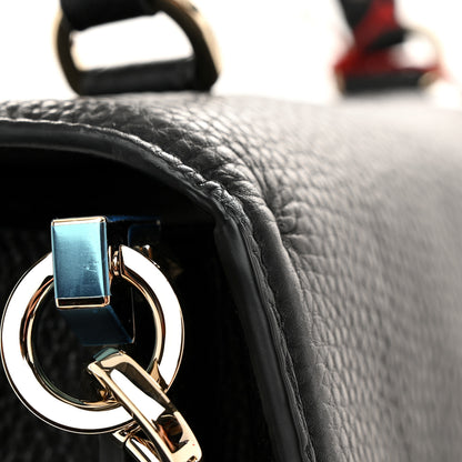 Valentino Garavani Grainy Calfskin Embossed VLTN Uptown Top Handle Bag Black 10 of 10