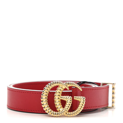 Gucci Moon Calfskin Torchon Double G 25mm Belt 65 26 Hibiscus Red 1 of 5