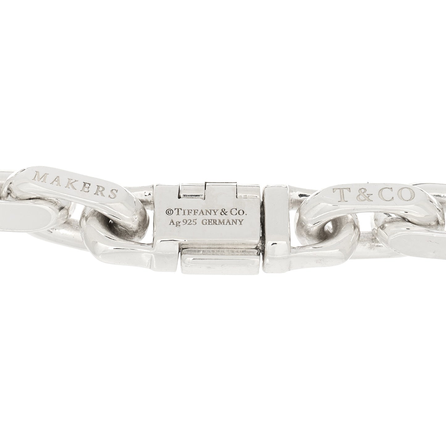 Sterling Silver 18K Yellow Gold Narrow Makers Chain Link Bracelet