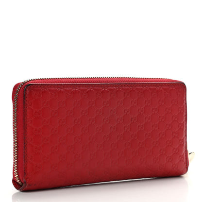 Gucci Microguccissima Zip Around Heart Wallet Hibiscus Red 3 of 11