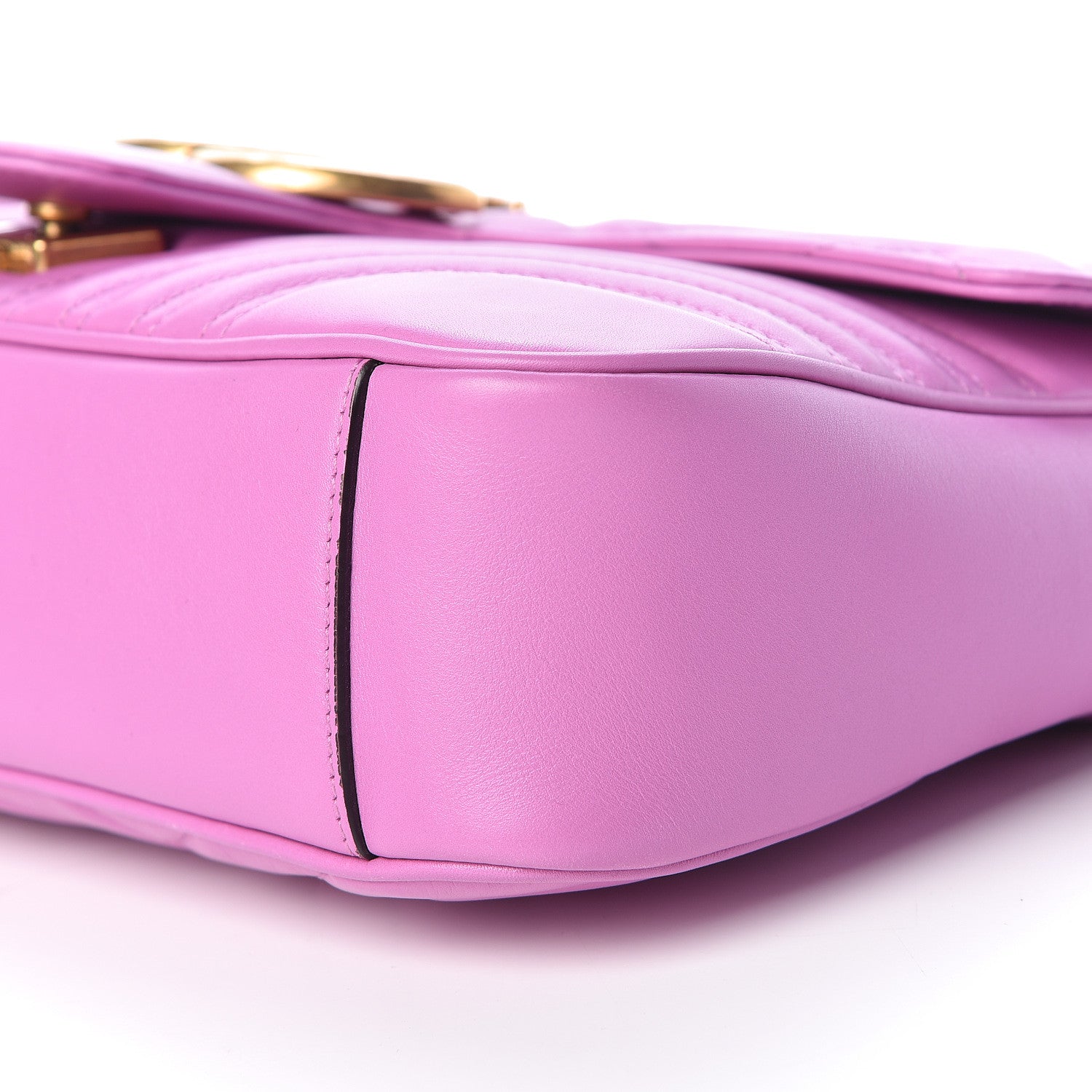 Gucci Calfskin Matelasse Medium GG Marmont Shoulder Bag Candy Mousse 10 of 11