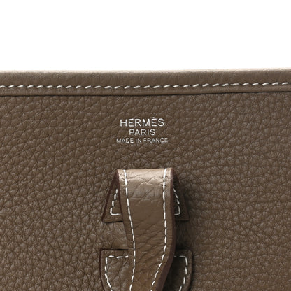Hermes Taurillon Clemence Evelyne III PM Etoupe 6 of 11