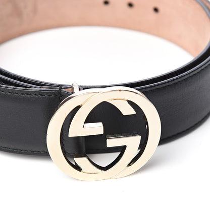 Gucci Calfskin Interlocking G 37mm Belt 85 34 Black 8 of 9