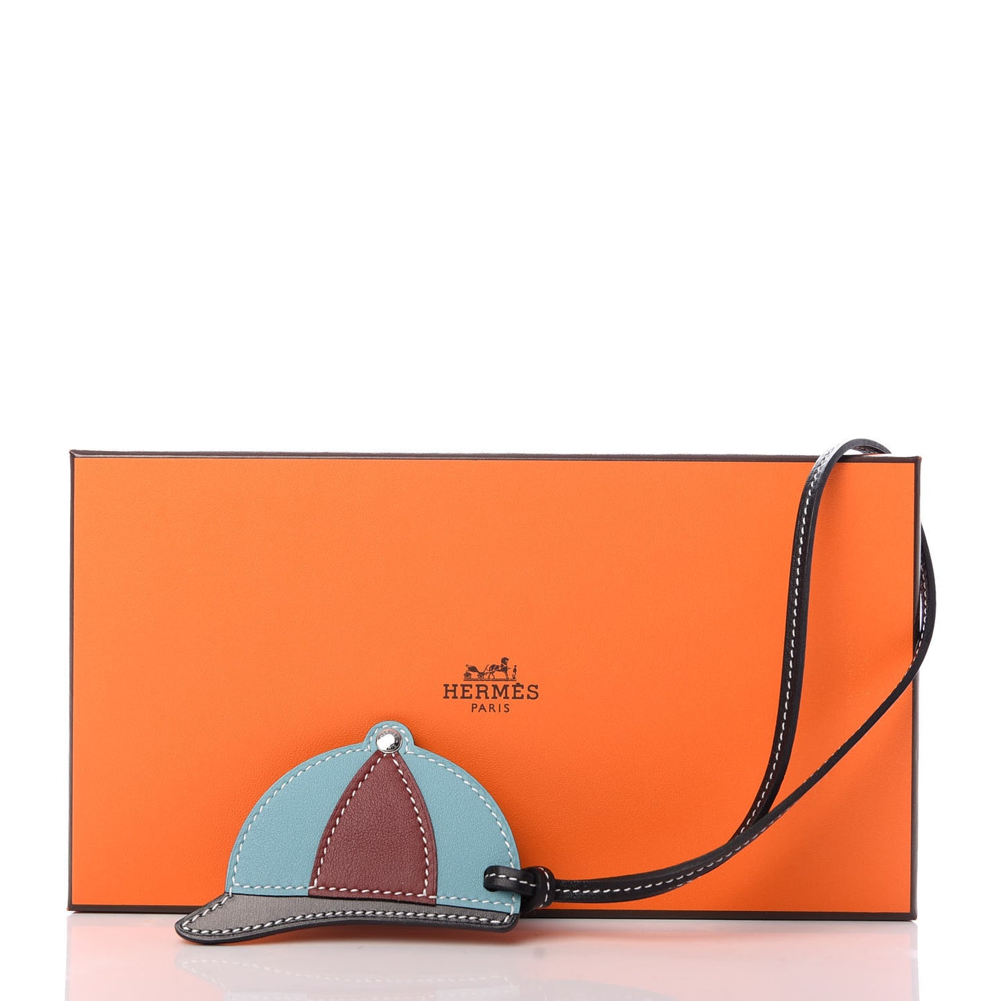 Swift Paddock Bombe Bag Charm Bleu Saint Cyr Rouge H