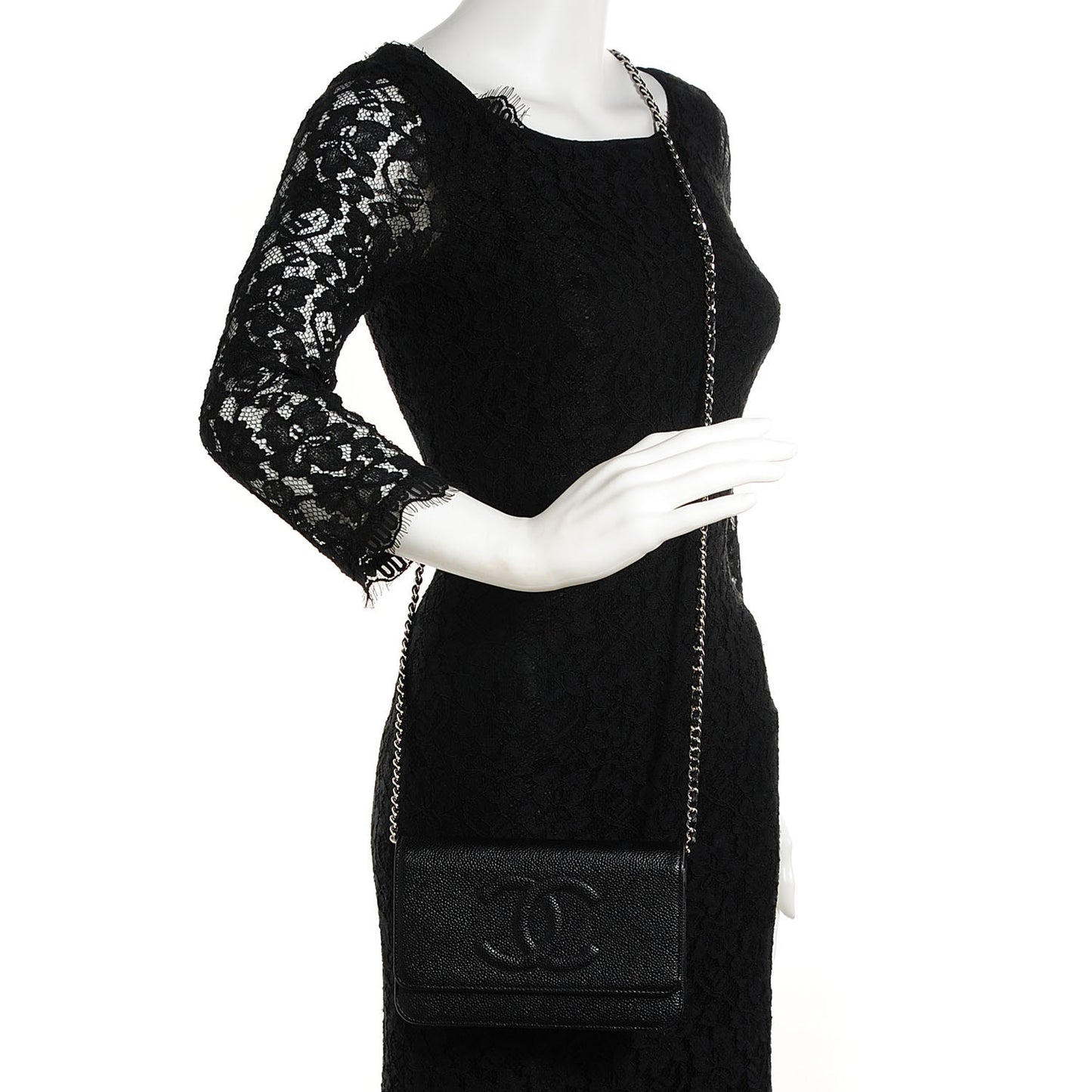 Caviar Timeless CC Wallet on Chain WOC Black