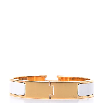 Hermes Enamel Narrow Clic Clac H Bracelet PM White 3 of 6