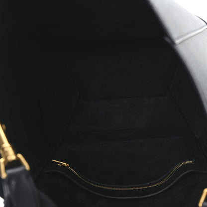 Celine Soft Grained Calfskin Sangle Bucket Bag Black 5 of 10