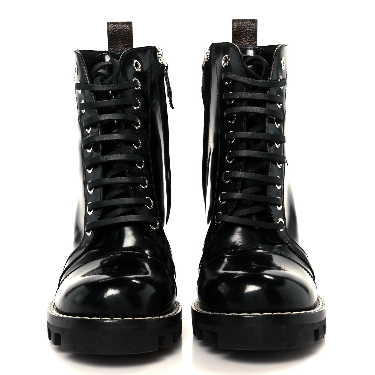 Patent Calfskin Star Trail Ankle Boots 37.5 Black