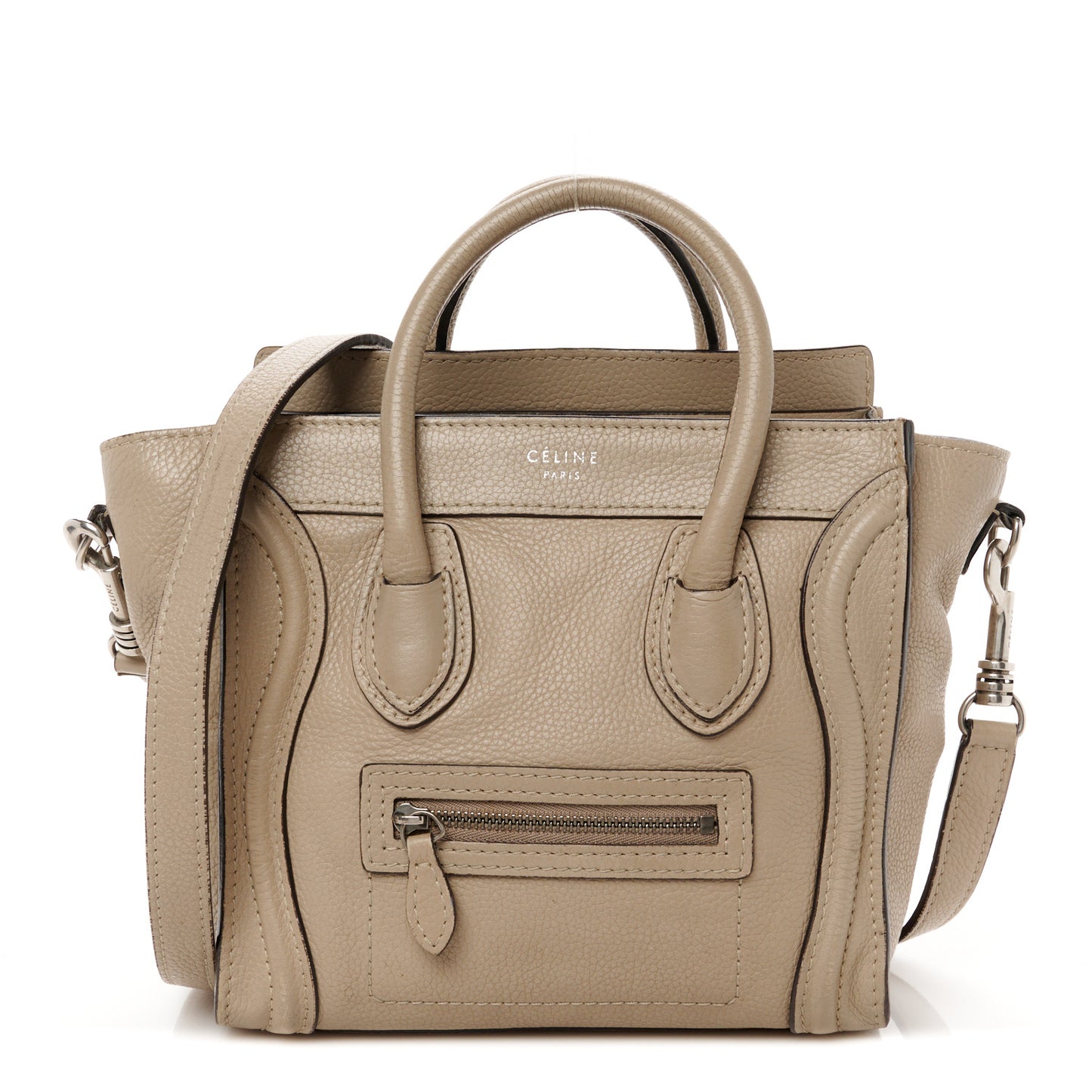 Drummed Calfskin Nano Luggage Dune