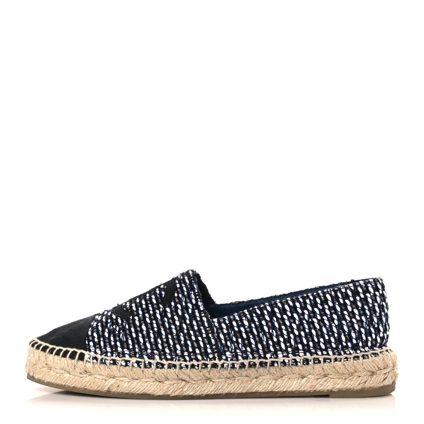 Tweed CC Espadrilles 39 White Black Navy
