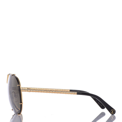Louis Vuitton Metal LV Drive Sunglasses Z0897W Black Gold 2 of 7
