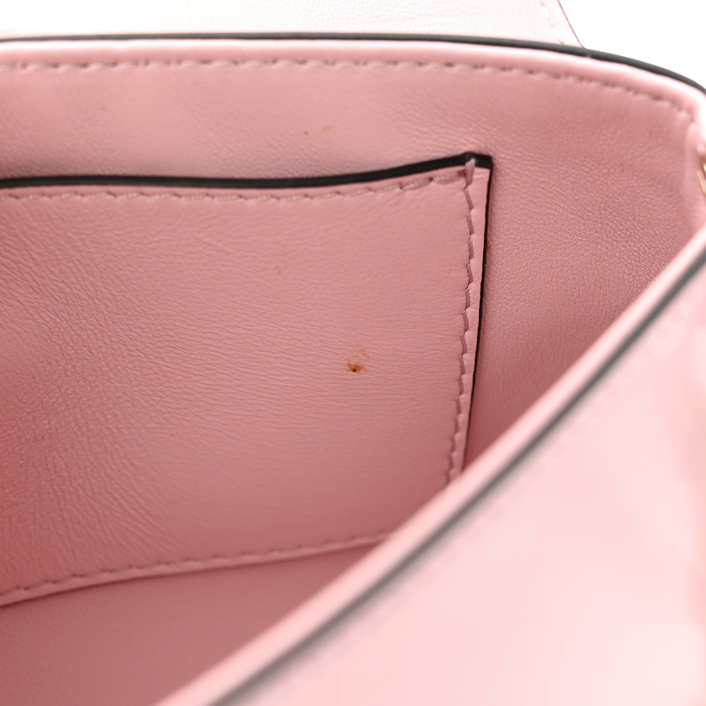 Brushed Calfskin Rockstud Flip Lock Chain Shoulder Bag Rose Quartz