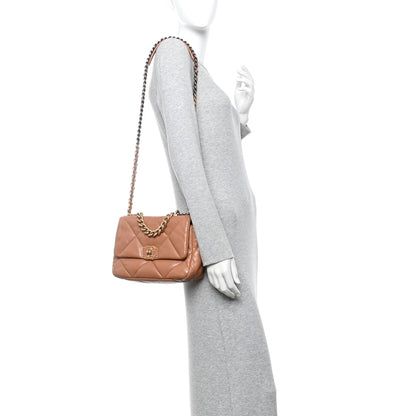 Chanel Lambskin Quilted Medium Chanel 19 Flap Brown 2 of 10