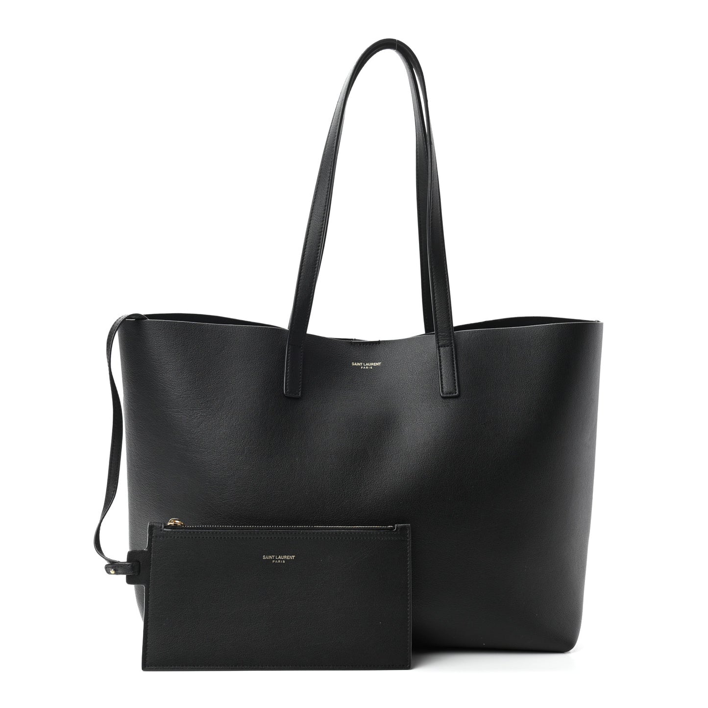 Calfskin Large Shopping Tote Black