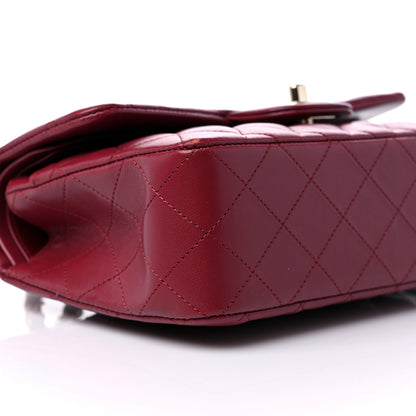 Chanel Lambskin Quilted Small Double Flap Burgundy 8 of 11