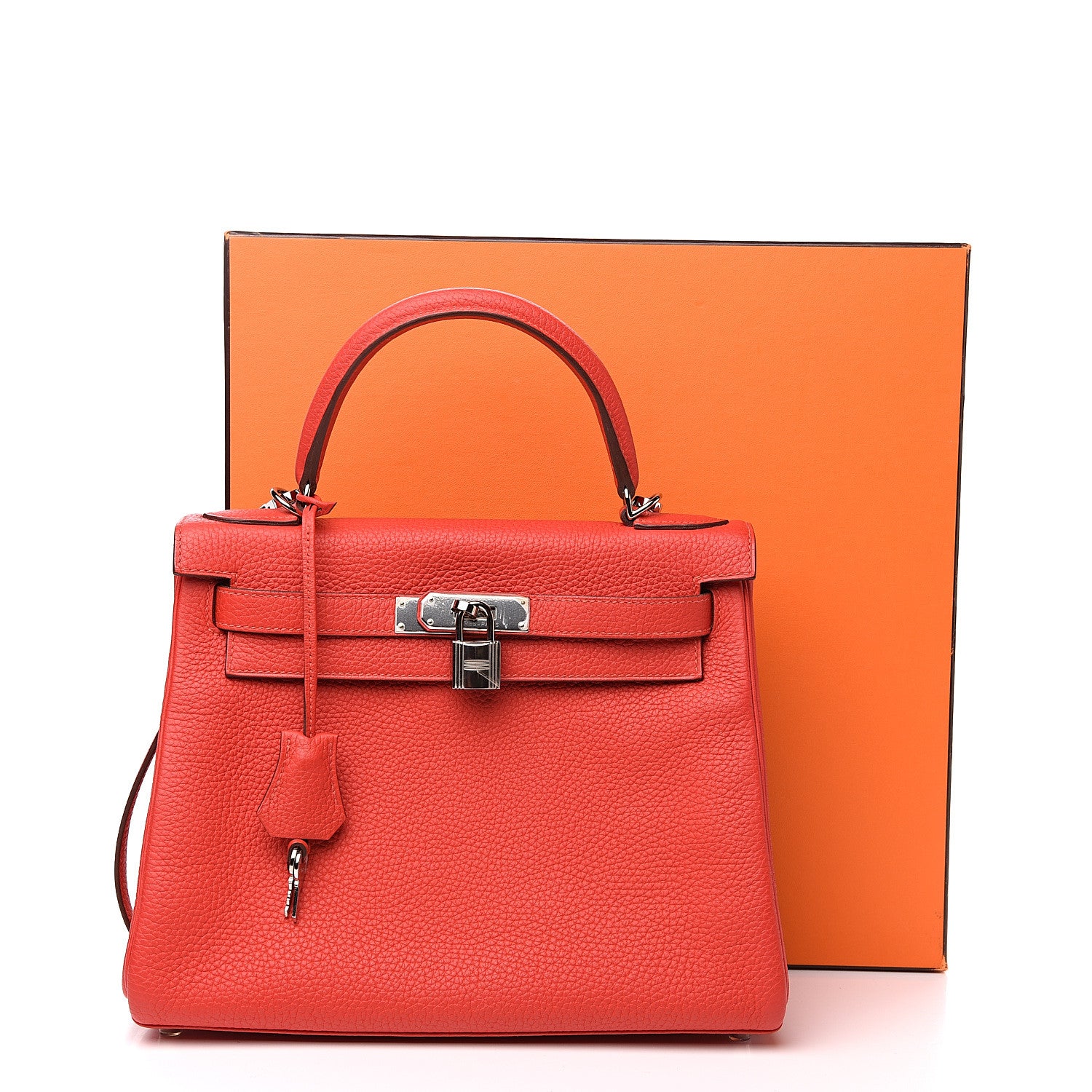 Hermes Togo Kelly Retourne 28 Geranium 8 of 8