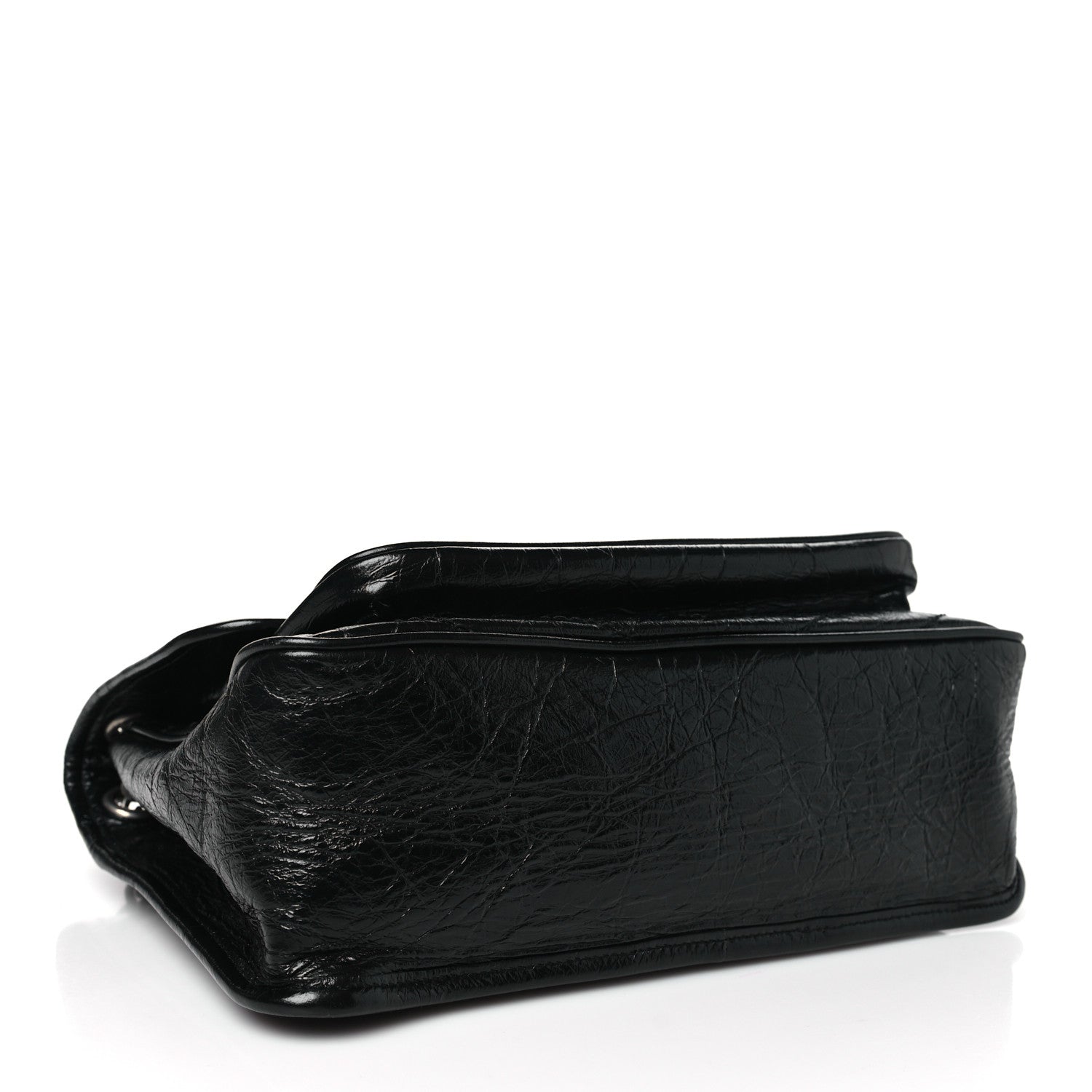 Saint Laurent Crinkled Calfskin Matelasse Monogram Medium Niki Chain Satchel Black 4 of 10