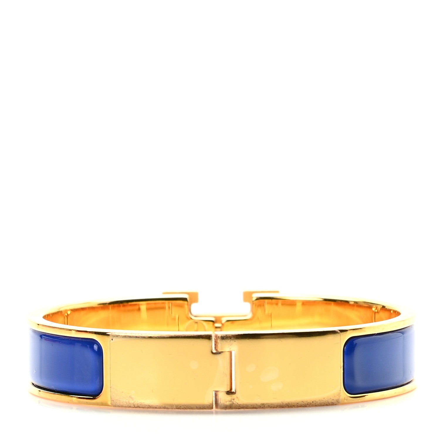 Hermes Narrow Enamel Clic Clac H Bracelet PM Blue Electrique 2 of 4