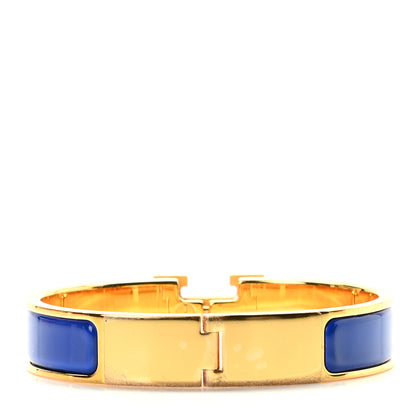 Hermes Narrow Enamel Clic Clac H Bracelet PM Blue Electrique 2 of 4