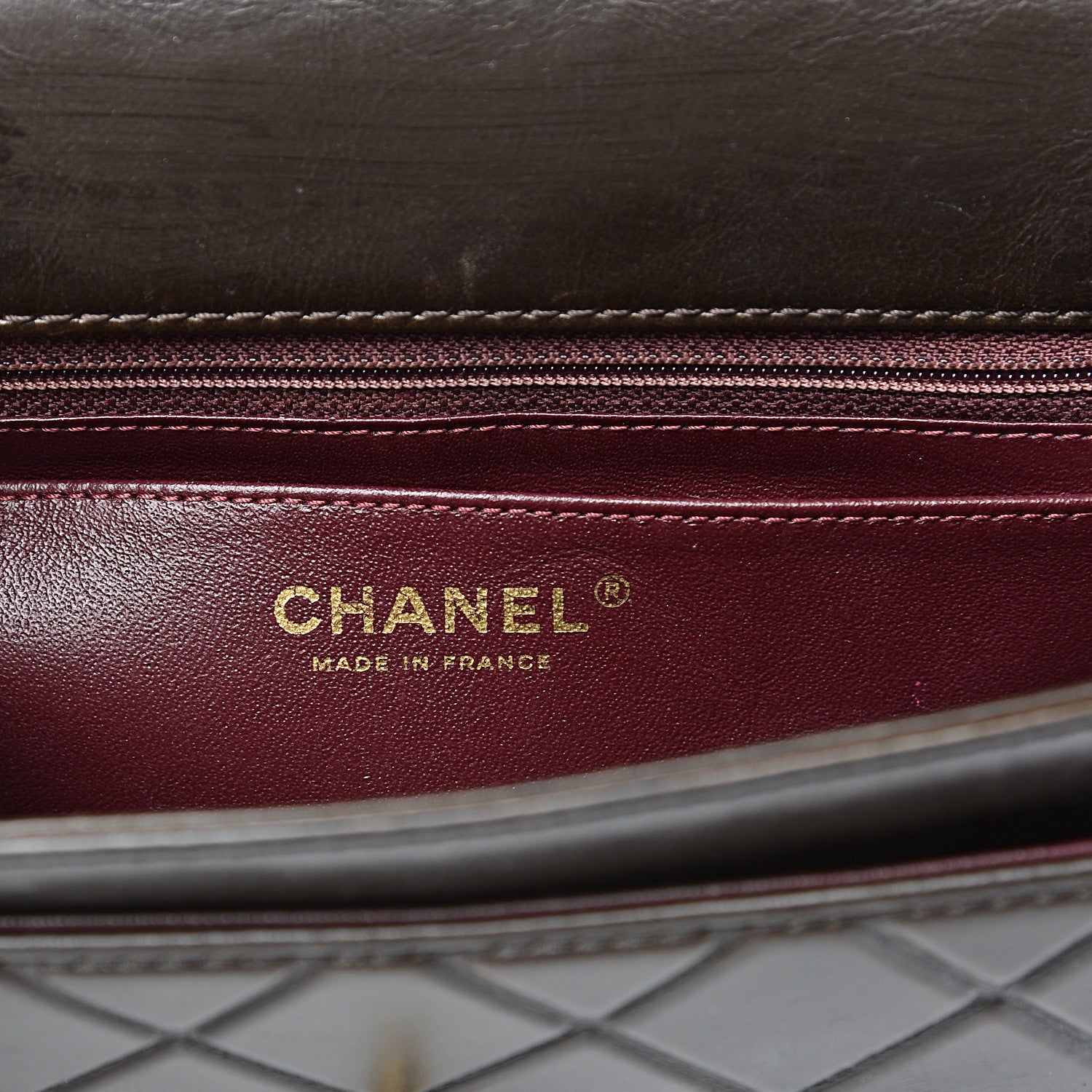 Chanel Calfskin Embossed Medium Flap Brown 5 of 20