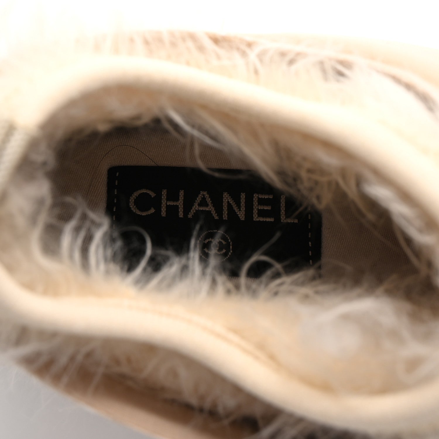 Chanel Stretched Fabric Satin CC Womens Sneakers 37.5 Light Beige 8 of 8