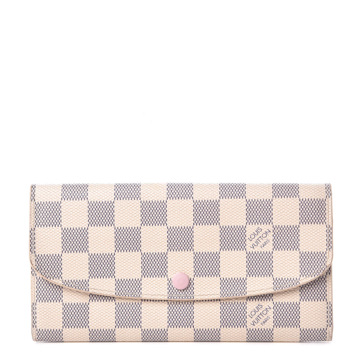 Louis Vuitton Damier Azur Emilie Wallet Rose Ballerine 1 of 8