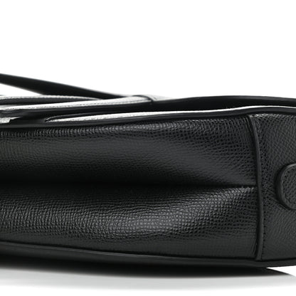 Christian Dior Grained Calfskin Saddle Bag Black 10 of 11