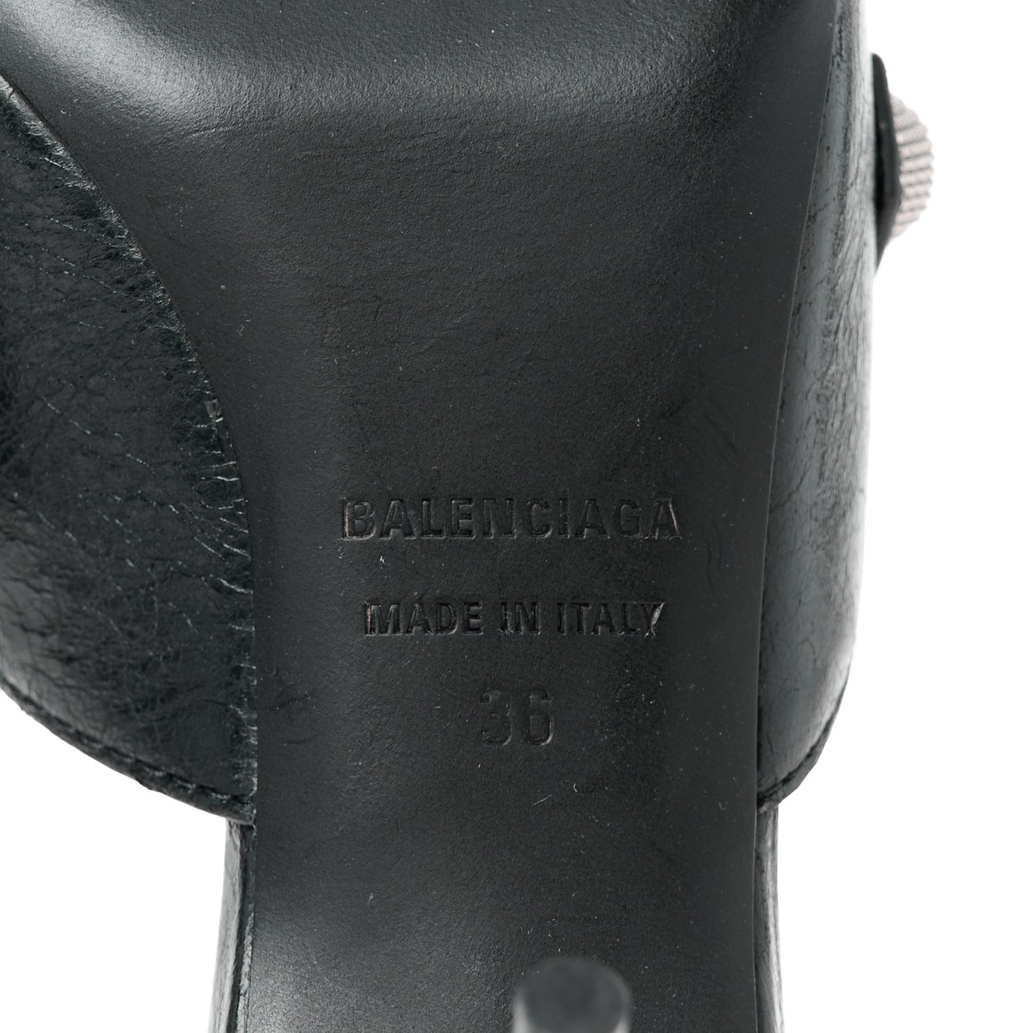 Agneau Arena Cagole 70mm Mules 36 Black