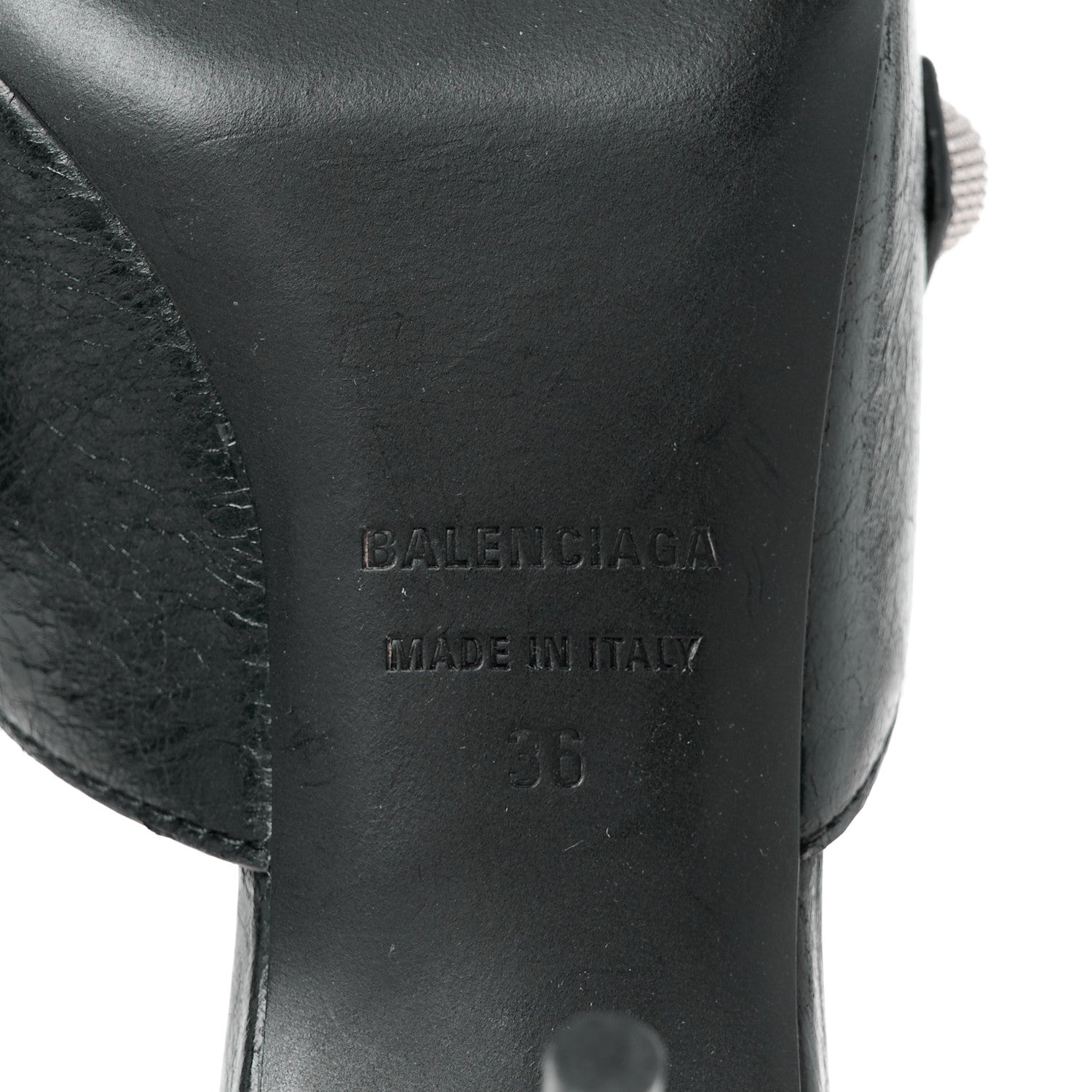 Balenciaga Agneau Arena Cagole 70mm Mules 36 Black 8 of 10