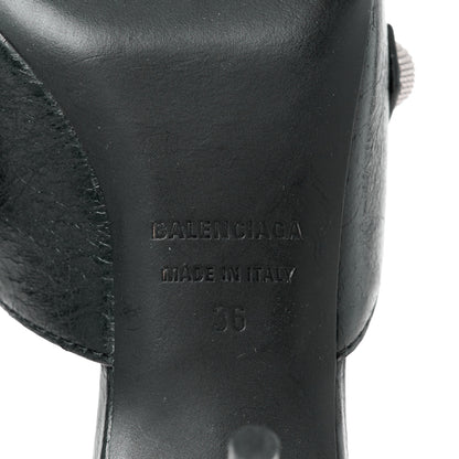 Balenciaga Agneau Arena Cagole 70mm Mules 36 Black 8 of 10