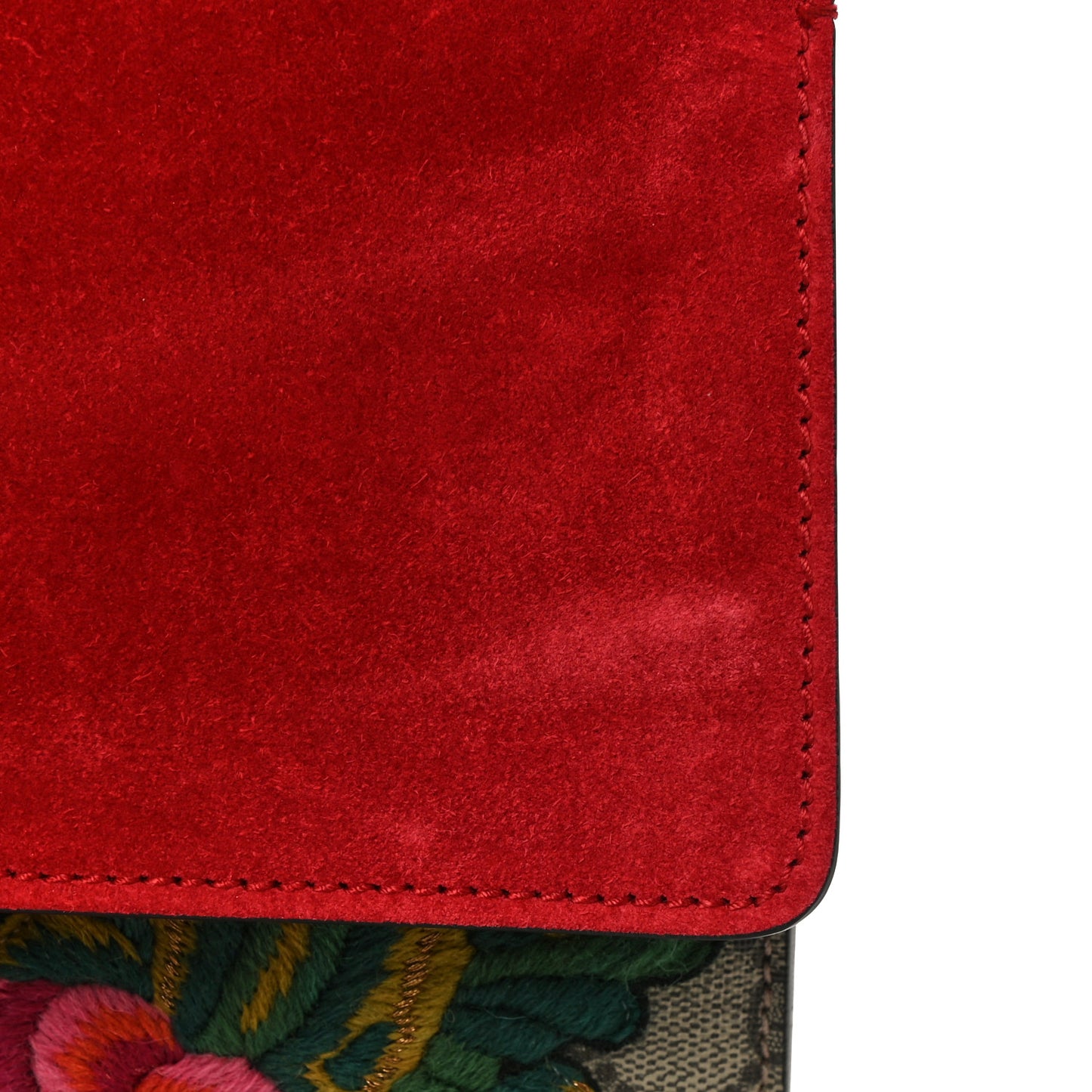 GG Supreme Monogram Embroidered Medium Dionysus Shoulder Bag Beige Hibiscus